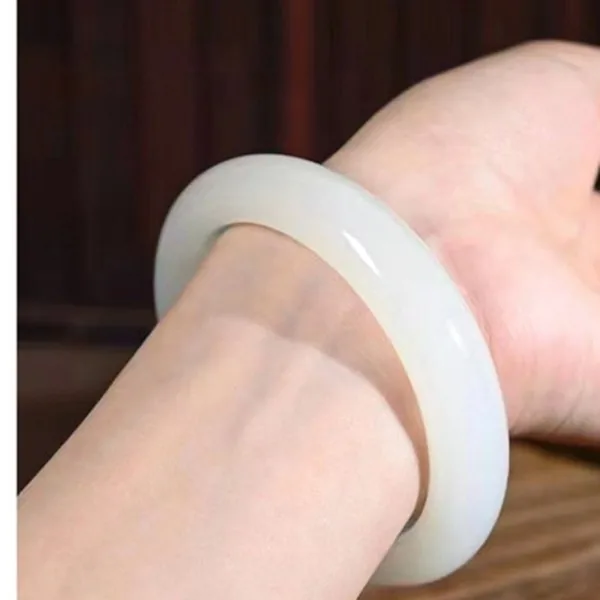 Hetian Jade Bangle - Mutton Fat White