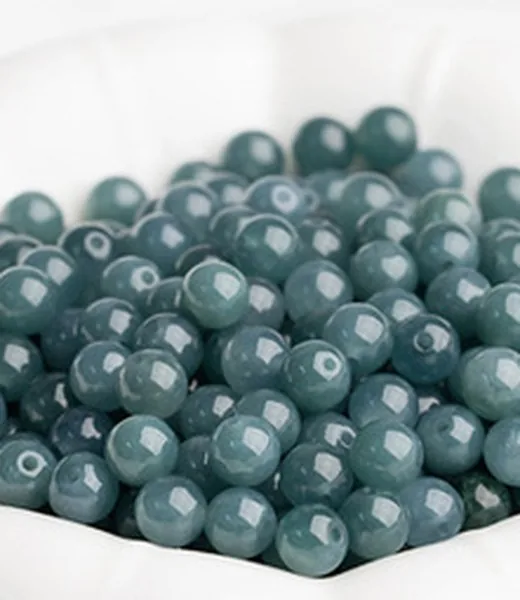 Jadeite Bead Strand - Blue Water