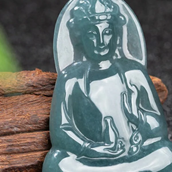 Natural Jadeite Buddha Pendant